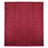 Kusový koberec Eton vínově červený čtverec - 100x100 cm Vopi koberce