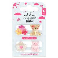 Invisibobble Škripec do vlasov Clipstar Kids Bearly Bloomed 4 ks