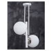Biele/v striebornej farbe závesné svietidlo so skleneným tienidlom ø 15 cm Libra – Squid Lightin