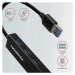 AXAGON HMAGL3A USB 3.2 Gen 1 hub porty 3x USBA + Gigabit Ethernet kovový kábel USBA 20cm