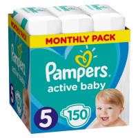 PAMPERS Active Baby Dry mesačné balenie 5 JUNIOR 11-16 kg 150 kusov