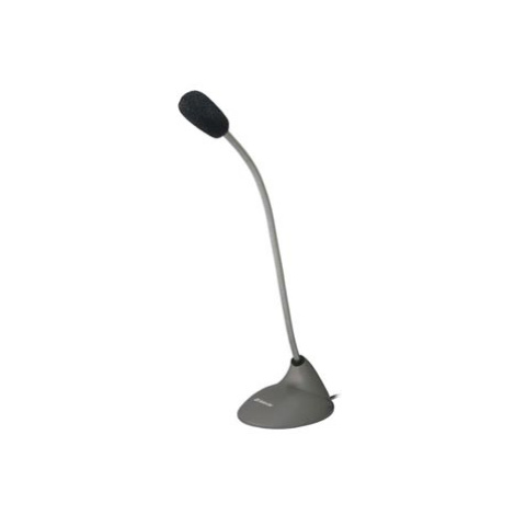 Defender, počítačový mikrofon, MIC-111, bez regulace hlasitosti, šedý, stolní, kondenzátorový