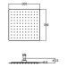 Laveo Kvadrato, horná/hlavová sprcha 300x300 mm, štvorec, chrómová, LAV-NLQ_0D2S