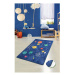 Detský modrý koberec Space, 140 x 190 cm