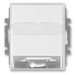 Kryt zásuvky tel/dát. 1xRJ12/RJ45 modul.jack biela/biela ladová Element/Time (ABB)