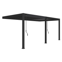 Záhradná hliníková pergola do steny 6x3 m (antracit)