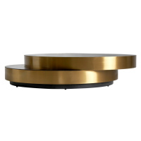 Estila Luxusný art deco okrúhly konferenčný stolík Sarande z kovu zlatej farby 140cm