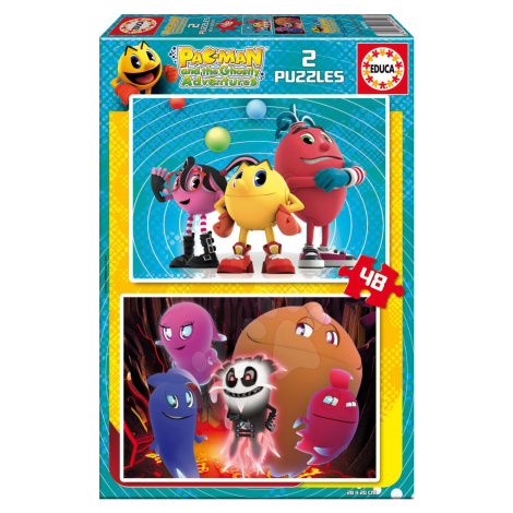 Detské puzzle Pac-Man Educa 2x48 dielov 16159 farebné
