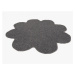 Kusový koberec Color Shaggy šedý kytka - 160x160 kytka cm Vopi koberce