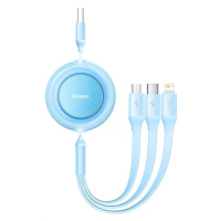 Kábel Baseus Bright Mirror 2, USB 3-in-1 cable for micro USB / USB-C / Lightning 3.5A 1.1m (Sky 