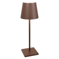 Zafferano Poldina L Desk lampa batérie IP54 corten