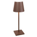 Zafferano Poldina L Desk lampa batérie IP54 corten