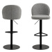 Čierno-sivá barová stolička s nastaviteľnou výškou (výška sedadla 55 cm) Patricia – Actona
