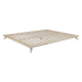Dvojlôžková posteľ z borovicového dreva s matracom Karup Design Senza Comfort Mat Natural Clear/