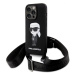Kryt Karl Lagerfeld KLHCP15LSCBSKNK iPhone 15 Pro 6.1" hardcase black Crossbody Silicone Ikonik 