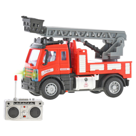 R/C auto hasičské s rebríkom 13cm 1:64 plná funkcia na batérie so svetlom 27MHz