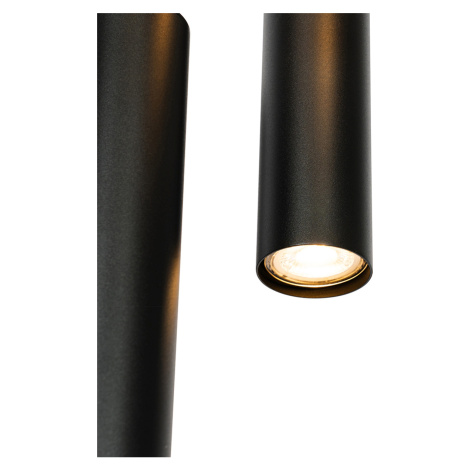 Dizajnové závesné svietidlo čierne okrúhle 7 svetiel - Tuba