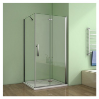 H K - Obdĺžnikový sprchovací kút MELODY 100x80 cm sa zalamovacím dverami vrátane sprchovej vanič