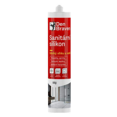 DEN BRAVEN Sanitárny silikón 25 ml biely