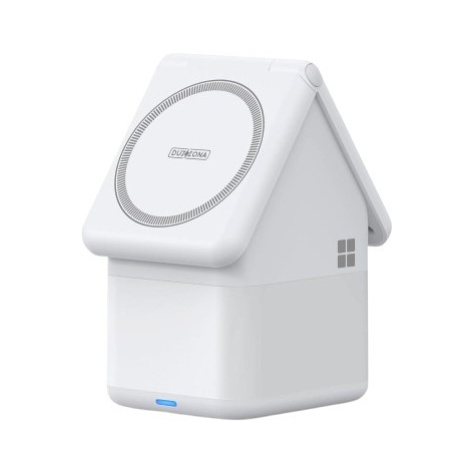 W20 4-in-1 House-shaped Magnetic Wireless Charger Stand 15W White