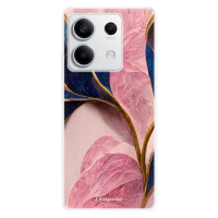 Odolné silikónové puzdro iSaprio - Pink Blue Leaves - Xiaomi Redmi Note 13 5G