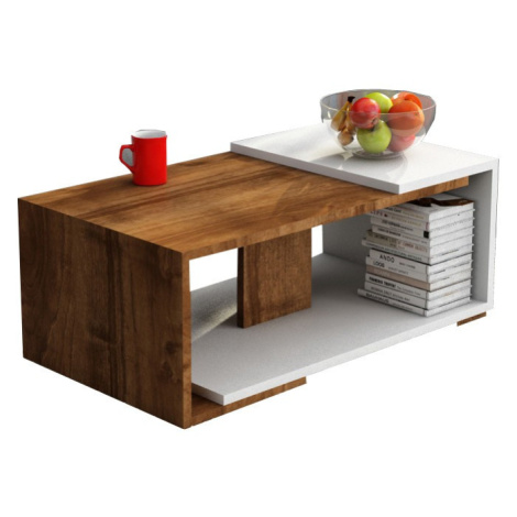 Konferenční stolek Modern bílý/ořech Kalune Design