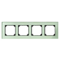 Rámček 4-násobný sklo zelená smaragdová Merten ElegG (Schneider)