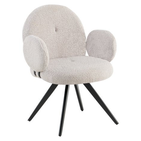 Otočná stolička, svetlosivá/čierna, VASALA Tempo Kondela