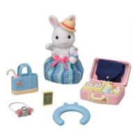 Sylvanian family Mamka biely králik a víkendový cestovný set