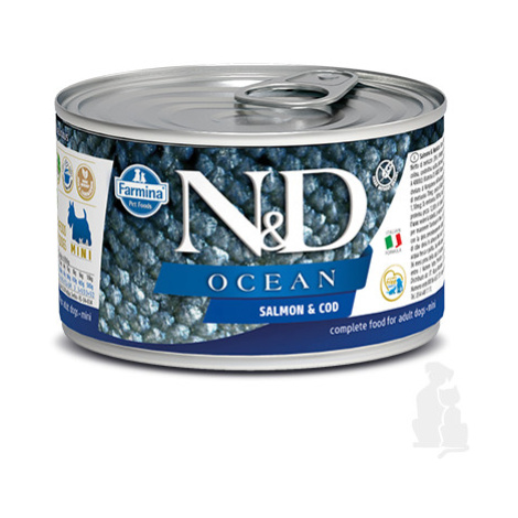 N&D DOG OCEAN Adult Salmon & Codfish Mini 140g + Množstevná zľava 1+1