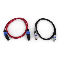 Malone Auna JO-Kabel-Kit, 1 x XLR kábel, 1 x PA kábel