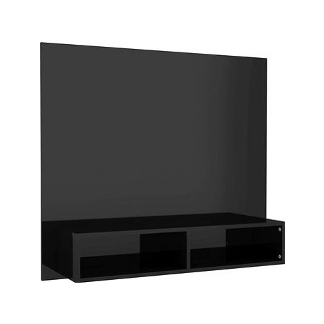 SHUMEE nástenná čierna, vysoký lesk 102 × 23,5 × 90 cm