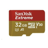 Karta SanDisk MicroSDHC 32GB Extreme (100MB/s, Class 10, UHS-I U3 V30) + adaptér