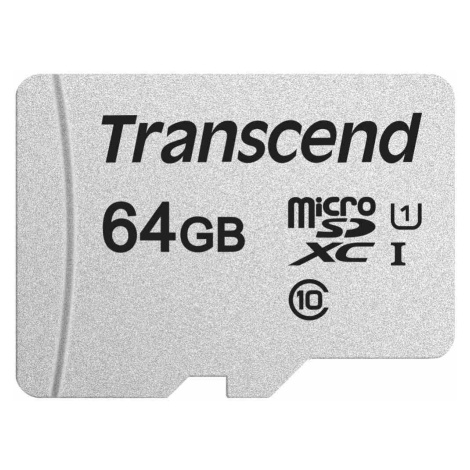 TRANSCEND MicroSDXC karta 64GB 300S, UHS-I U1 + adaptér