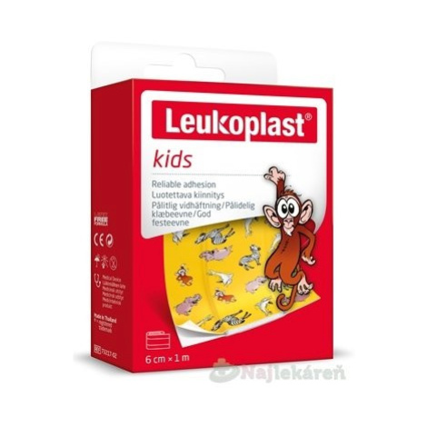 LEUKOPLAST KIDS Vodeodolná Náplasť na rany pre deti, pás 6cmx1m, 1ks