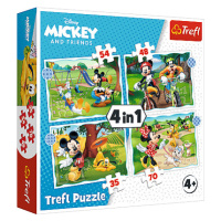 Trefl Puzzle 4v1 - Mickeyho pekný deň  / Disney Standard Characters