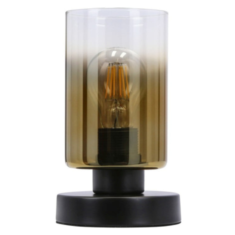 Čierna stolová lampa so skleneným tienidlom (výška  20 cm) Aspra – Candellux Lighting