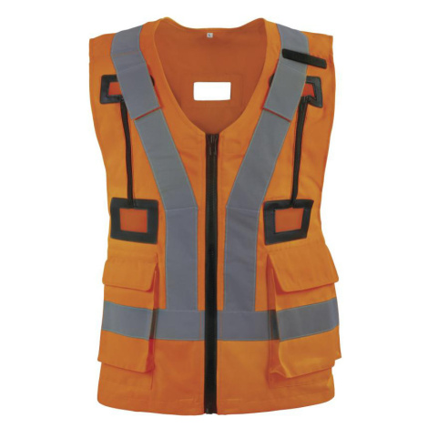 Delta Plus HARVESGI Reflexná vesta s otvormi na postroj Fluorescenčná oranžová