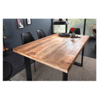 Estila Industriálny jedálenský stôl Steele Craft z mangového masívneho dreva s kovovými nohami 1