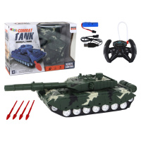 mamido  Tank na diaľkové ovládanie RC Combat zelený