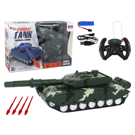 mamido  Tank na diaľkové ovládanie RC Combat zelený