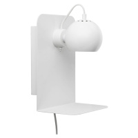 FRANDSEN - Nástenná lampa Ball s USB, matná biela