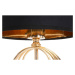 Čierna/v zlatej farbe stolová lampa s textilným tienidlom (výška  58,5 cm) Circly – Mauro Ferret
