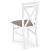 HALMAR Dariusz jedálenská stolička biela / hnedá