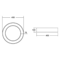 BRUMBERG Biro Circle Ring, Ø 45 cm, DALI, biela, 3 000 K