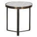 Okrúhly odkladací stolík s doskou v dekore mramoru 38x38 cm Winne – BePureHome