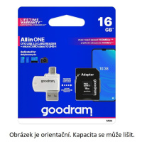 GOODRAM microSDXC karta 128GB M1A4 All-in-one (R:100/W:10 MB/s), UHS-I Class 10, U1 + Adapter + 