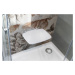 POLYSAN - SAAP sprchové sedadlo 39,2x25x5cm, sklopné, biela CW1110W