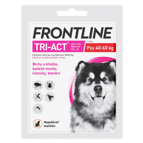 FRONTLINE Tri-Act Spot-On pre psy XL (40-60 kg) 6 ml 1 pipeta