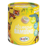 Aladine Detské drevené pečiatky Stampo Bambino 8 ks Safari